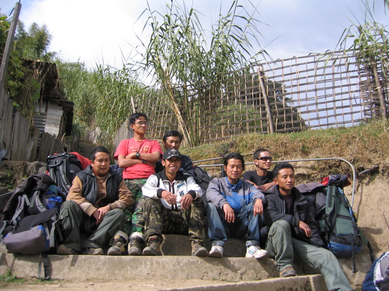 The guides and porters who made it all possible (picture taken on last day of trek)