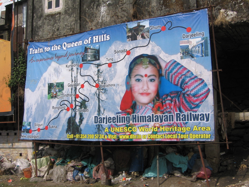 A map of the Darjeeling train